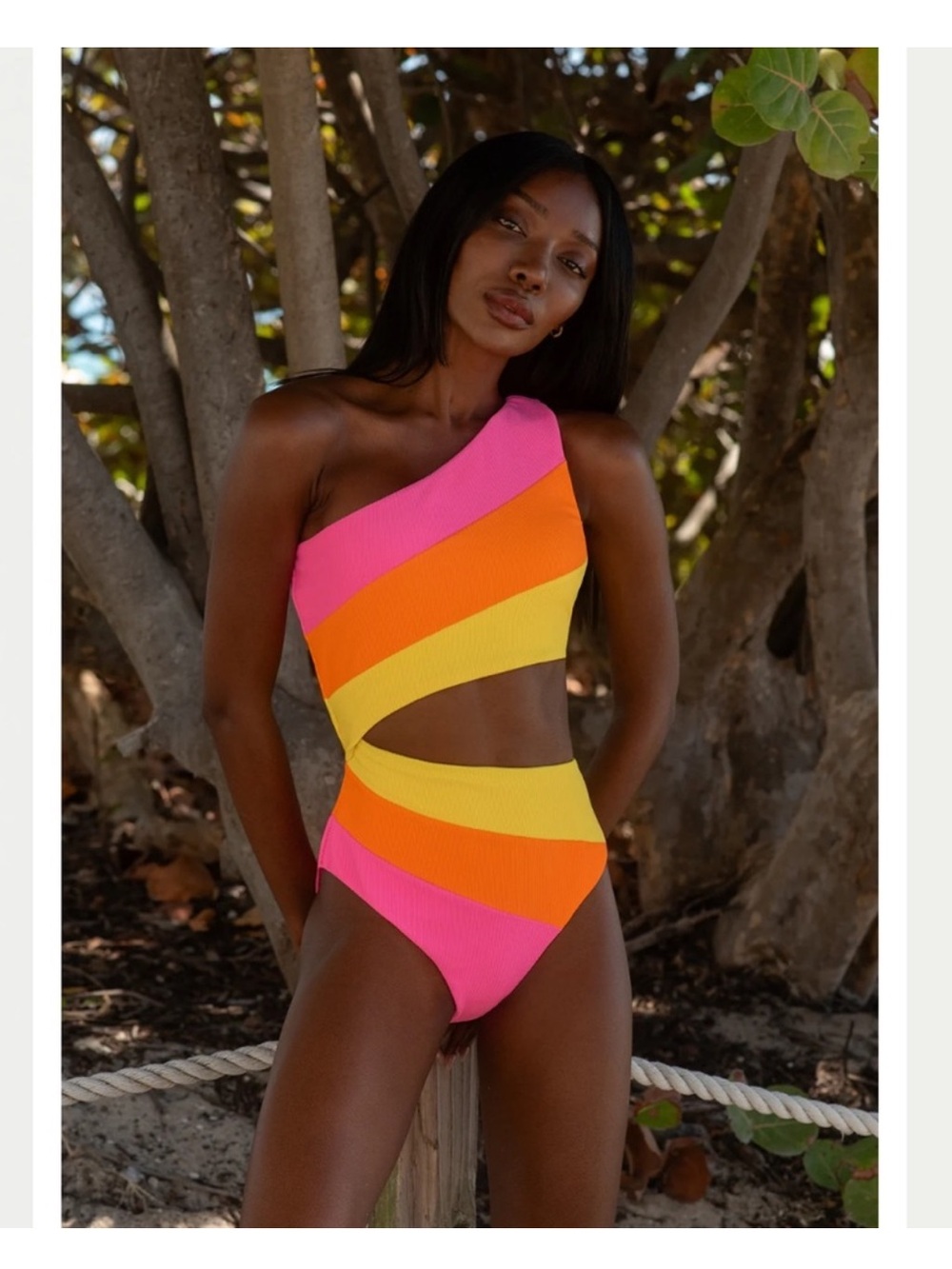 NWT BEACH RIOT Joyce One Piece Soleil Colorblock